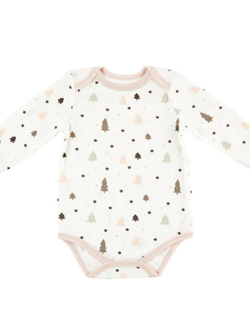 Stephan Baby: Baby Girl LS one piece bodysuit Blush Trees Size 6-12 Month NEW